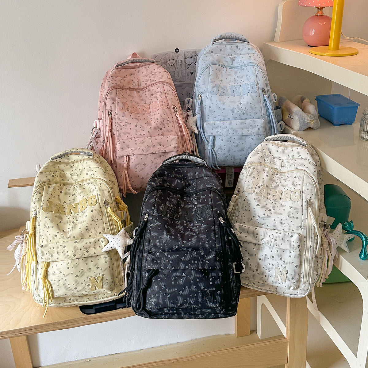 Stylischer Rucksack mit Sternmuster Brehn