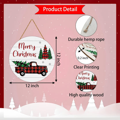 Dekoratives Holzschild mit Wintermotiven Brehn