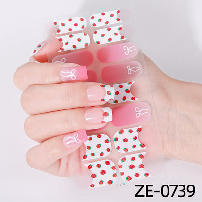 Elegante Glitter Akzent Nagel Wraps