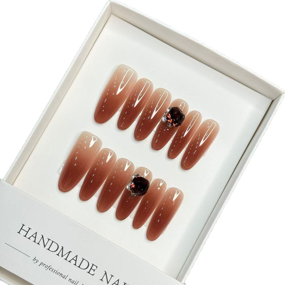 Künstlerisches handgemachtes Press-On-Nagelset