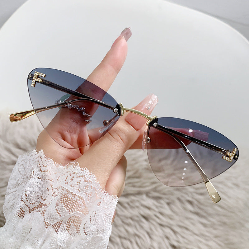Damen Cat-Eye Sonnenbrille mit luxuriösem Dekor und UV-Schutz Brehn