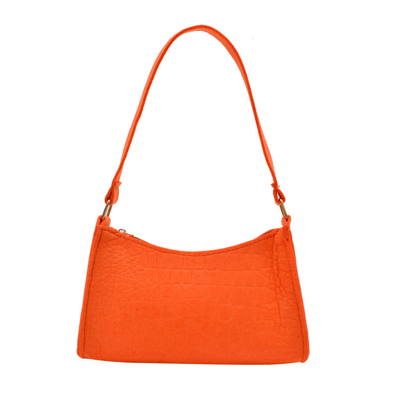 WoCrocodile Texturiertes Mini Schulterhandtasche Brehn
