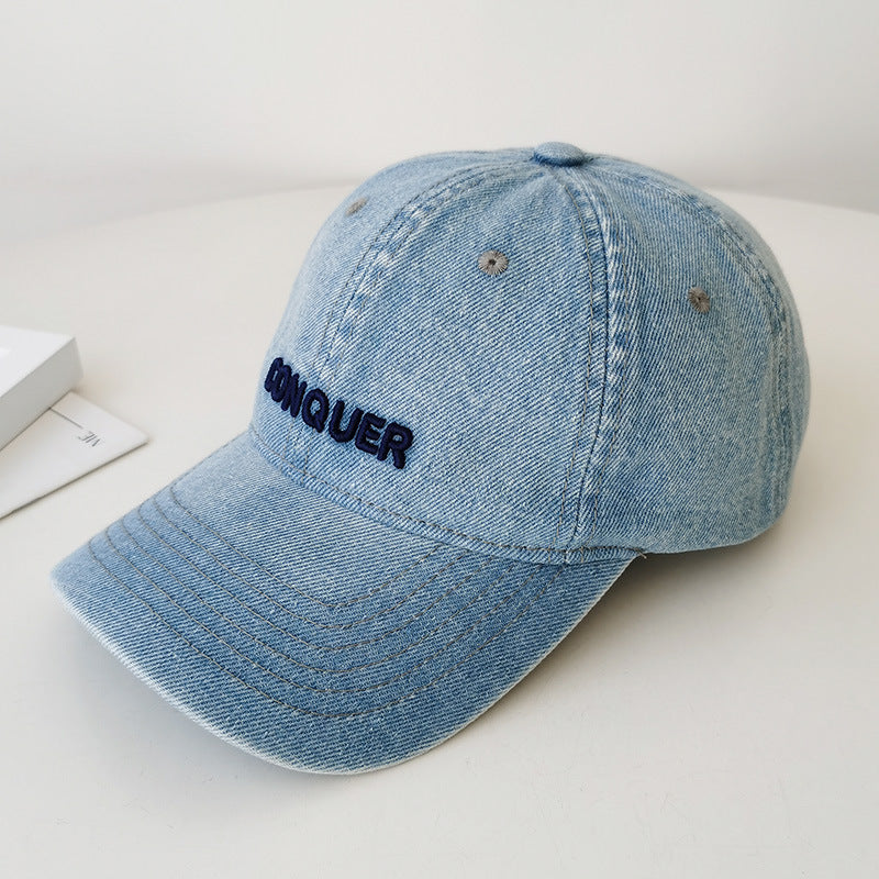 Frauen Bestickte Freizeit Denim Cap Brehn