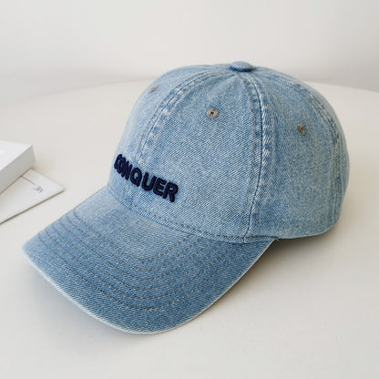 Frauen Bestickte Freizeit Denim Cap Brehn