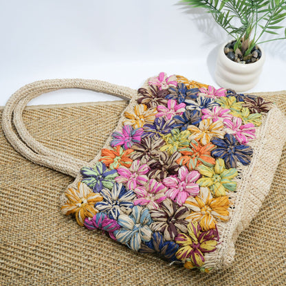 Handgefertigte Dekorative Blümchen Tasche Brehn