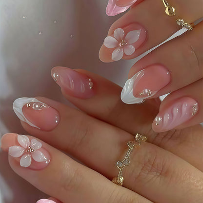 Dekorative florale Acryl-Nagelspitzen Brehn