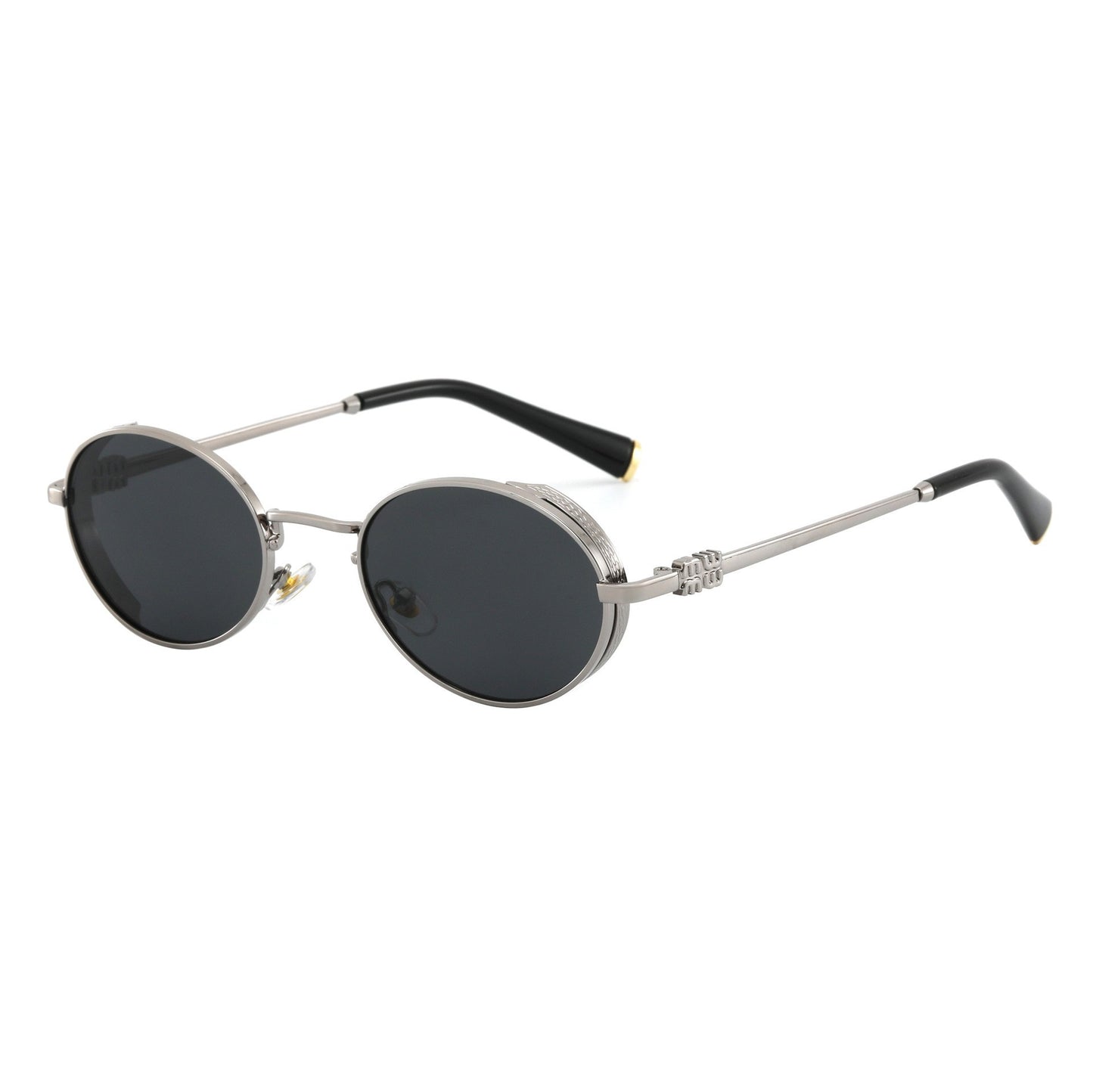 Damen Runde Designer-Sonnenbrille mit elegantem Metallrahmen Brehn