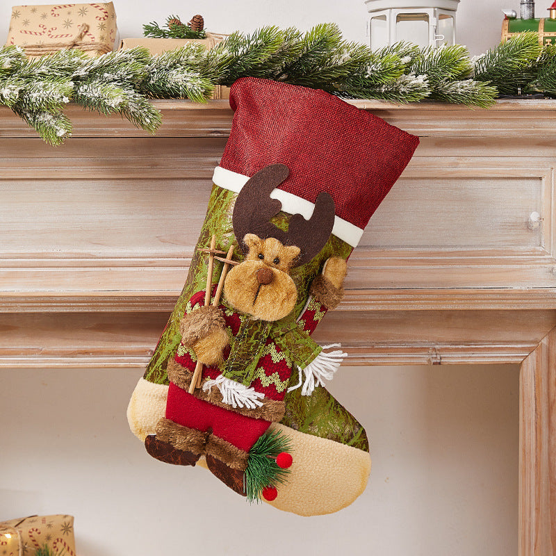 Festlicher Weihnachtsstrumpf mit Nostalgischem Design Brehn