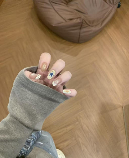 Dekorative Themen Druck-On Nagelkunst