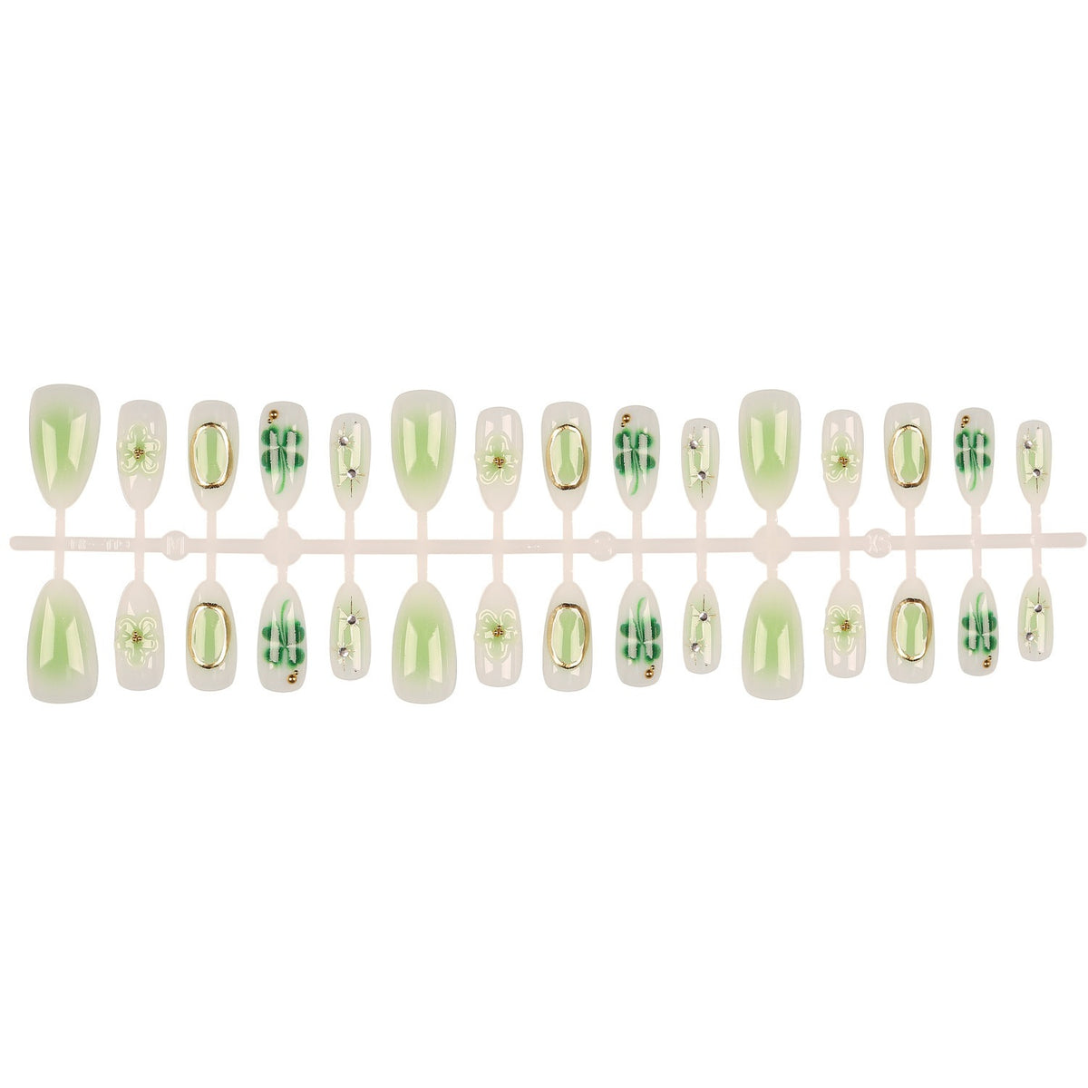Elegantly gestaltetes floral Druck-Nagel-Set