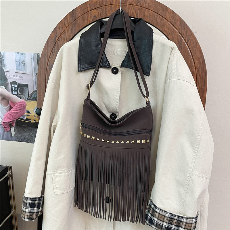 Stylische Fransen Crossbody Tasche Brehn