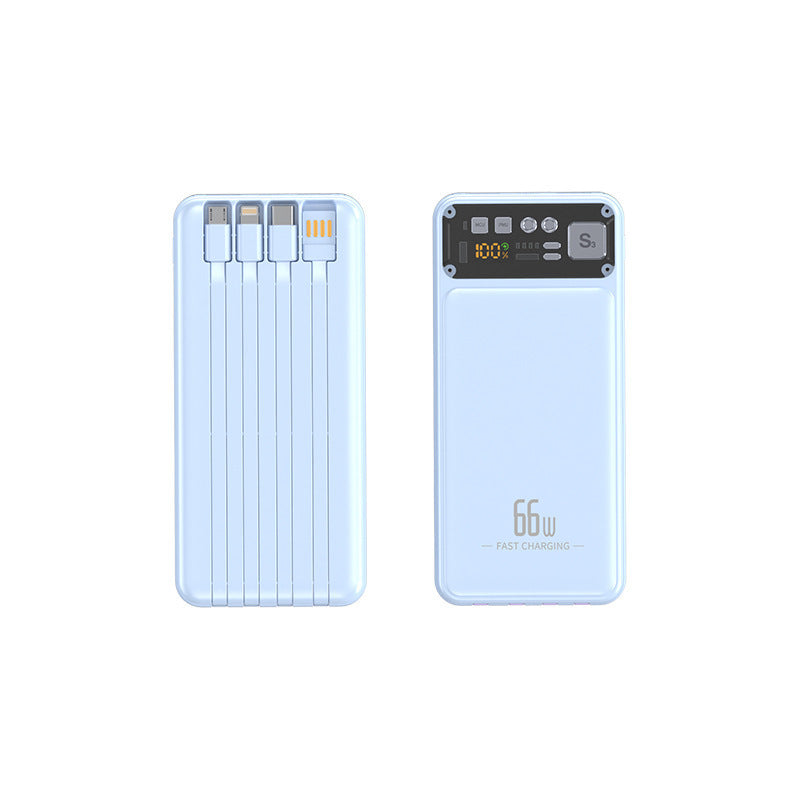 Powerbank mit Integriertem Kabelsystem und Digitaler Ladeanzeige Brehn
