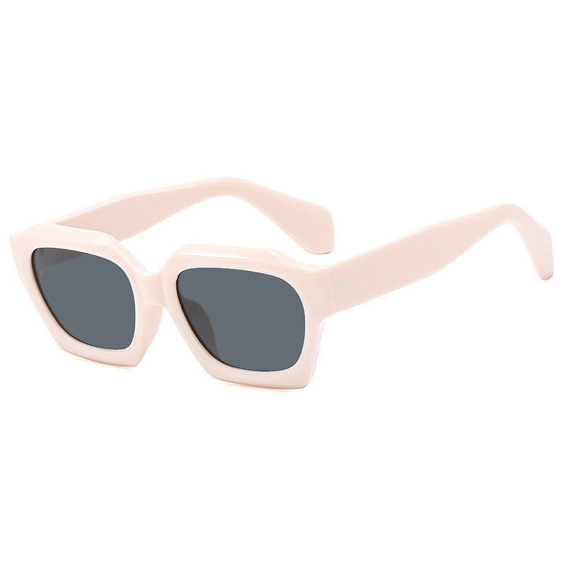 Damen trendige geometrische Sonnenbrille mit einzigartigem Design Brehn