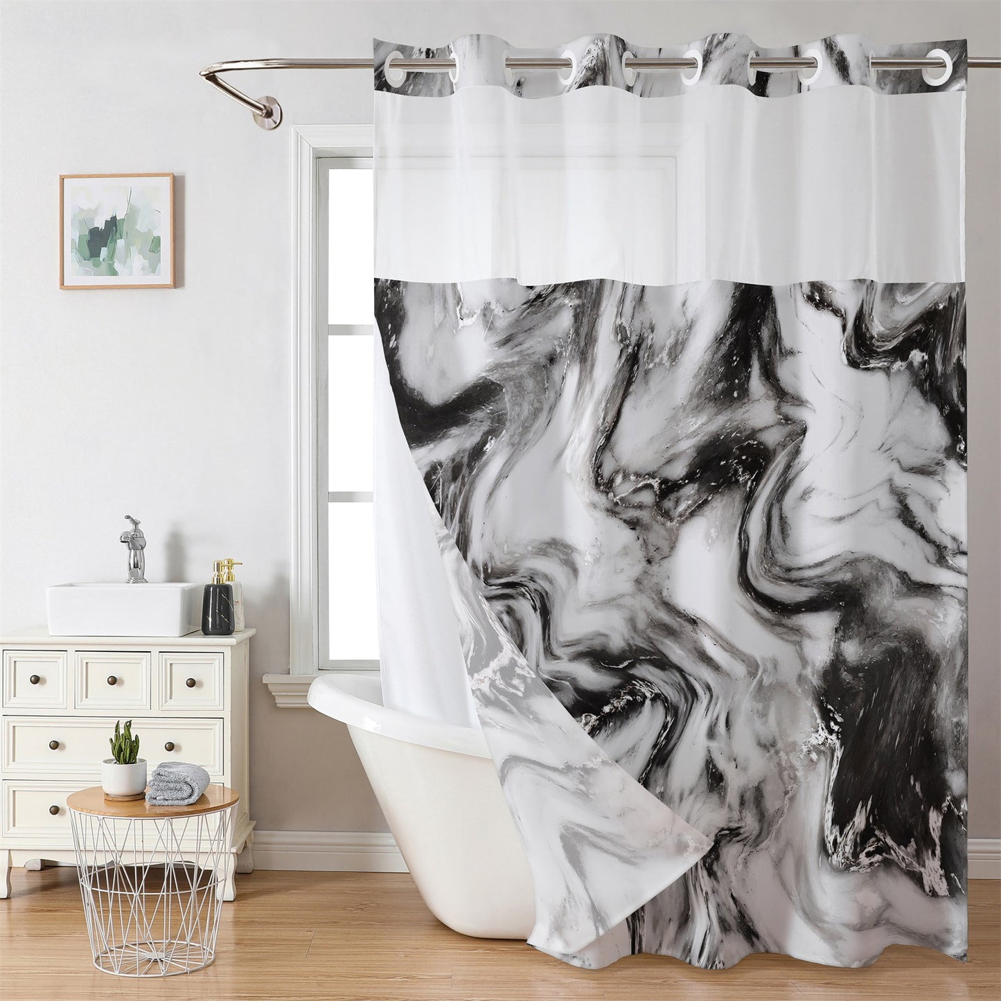 Luxus Marmor Design Duschvorhang Brehn