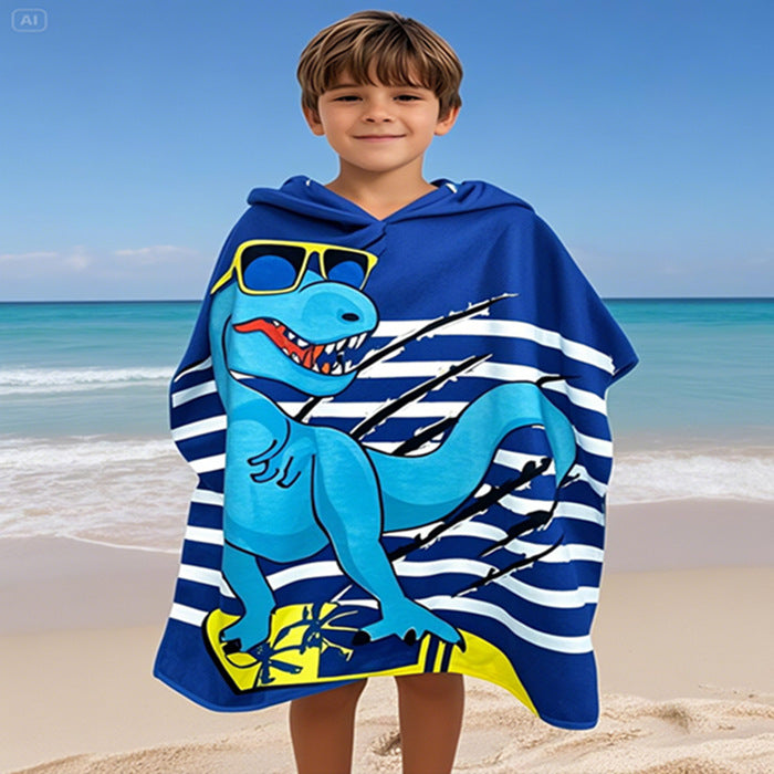 Kinder Spaß Dinosaurier-Themen Kapuzenhandtuch Poncho Brehn