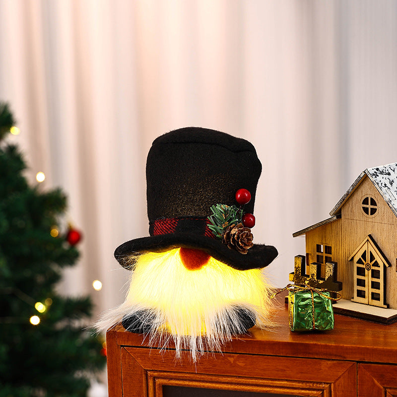 Beleuchtete Weihnachtsmann Figur Brehn