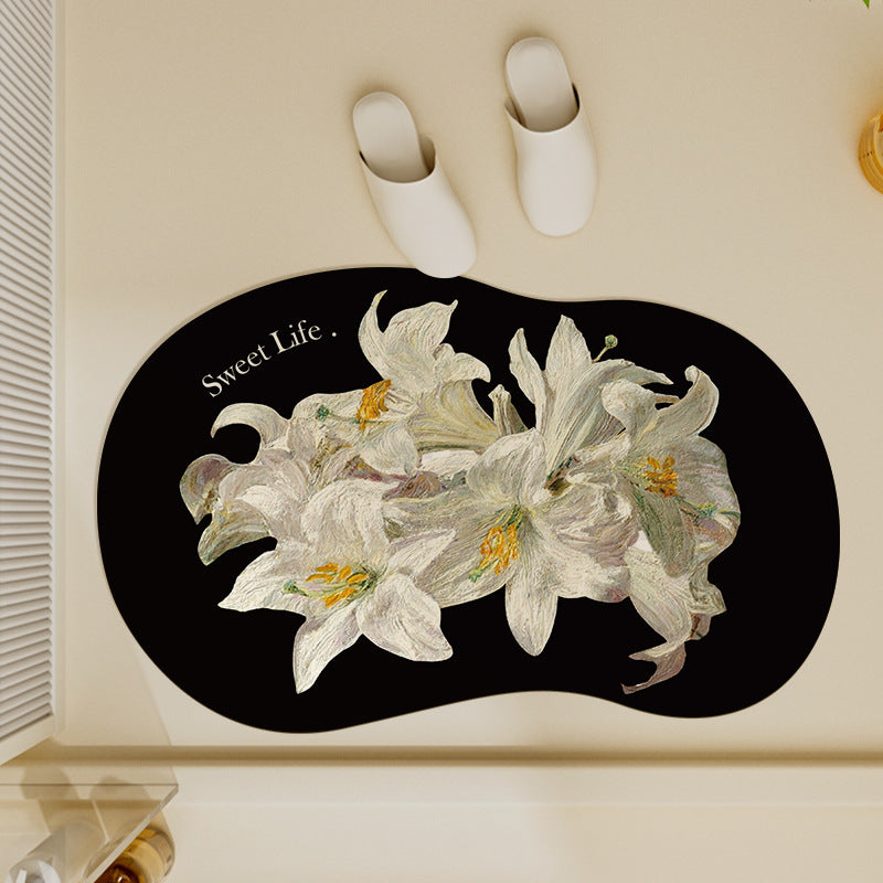 Blumeninspiriertes dekoratives Badezimmermatte Brehn