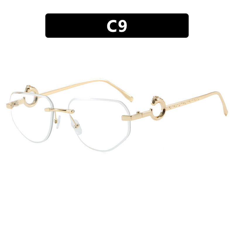 Damen trendige schicke Sonnenbrille im modernen Design mit filigranem Metallrahmen Brehn