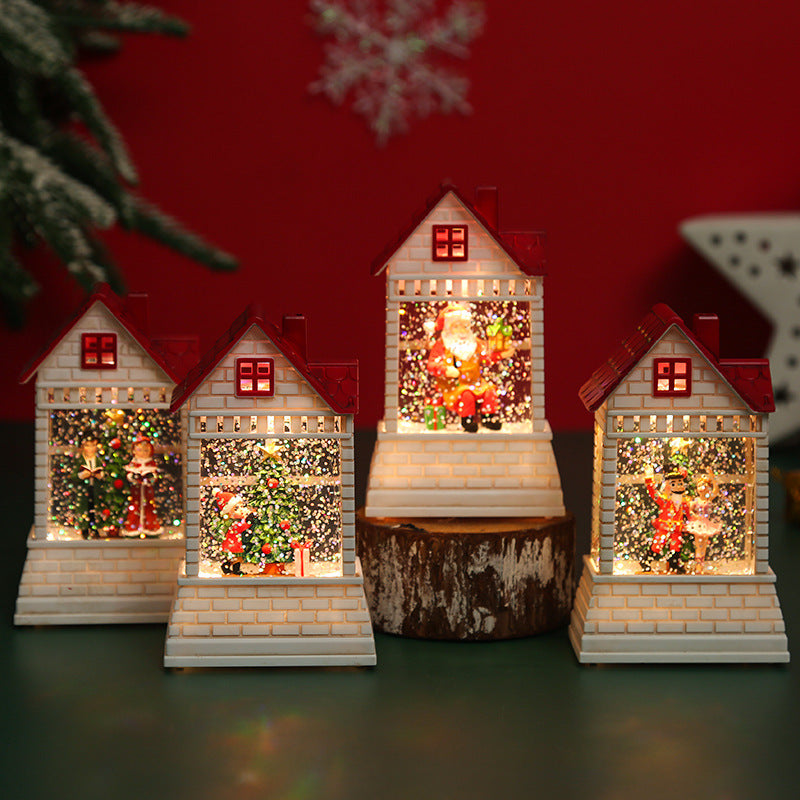 Beleuchtetes Weihnachtsdorf mit beweglichen Figuren Brehn