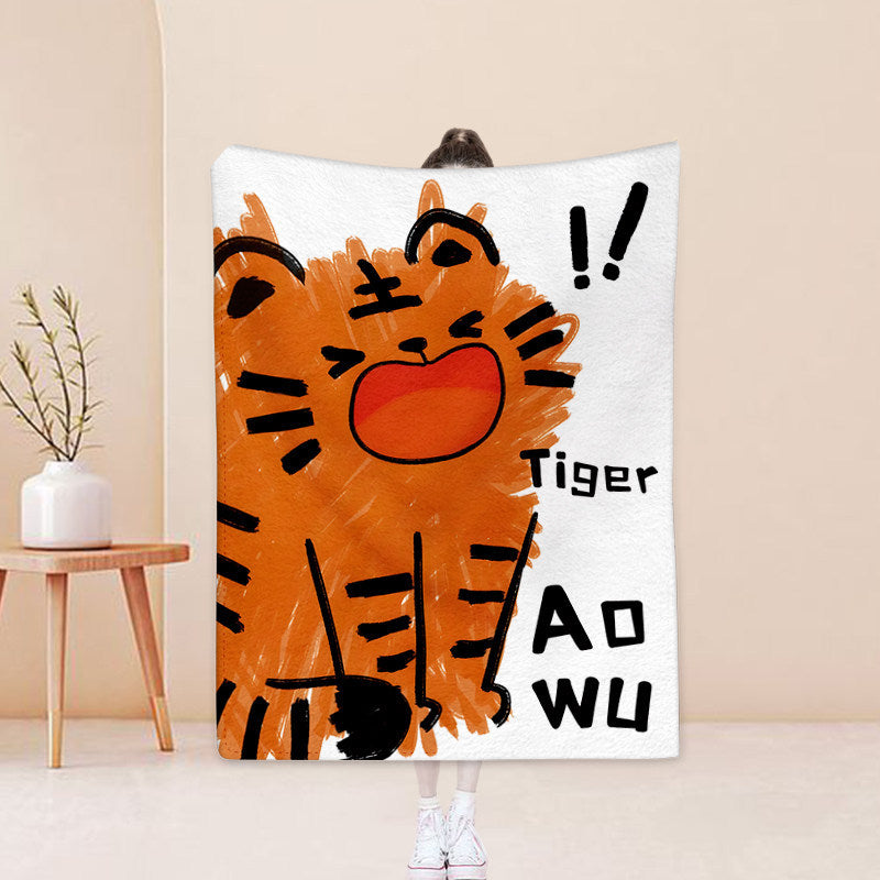 Cartoon-Stil Fleece-Decke
