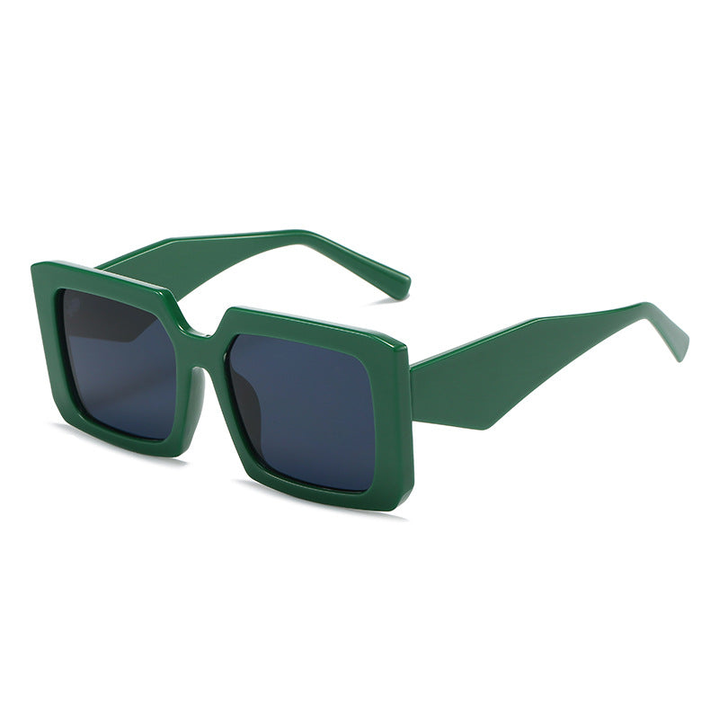 Damen Geometrische Sonnenbrille mit breitem Rahmen Brehn