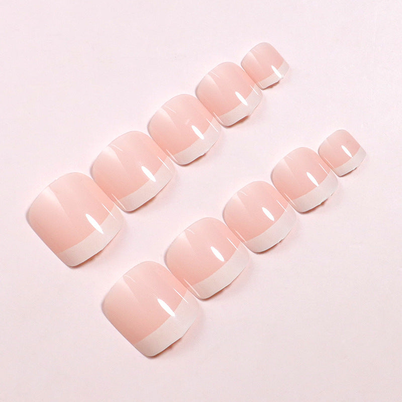 Premium Glossy French Tip Press-On Nail Set Brehn