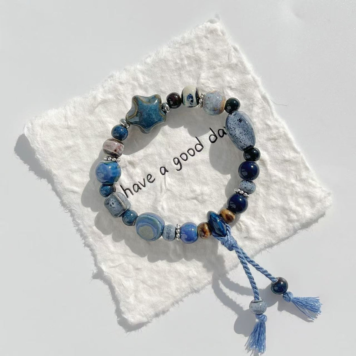 Handgemachte Steinperlen Stretch-Armband Brehn