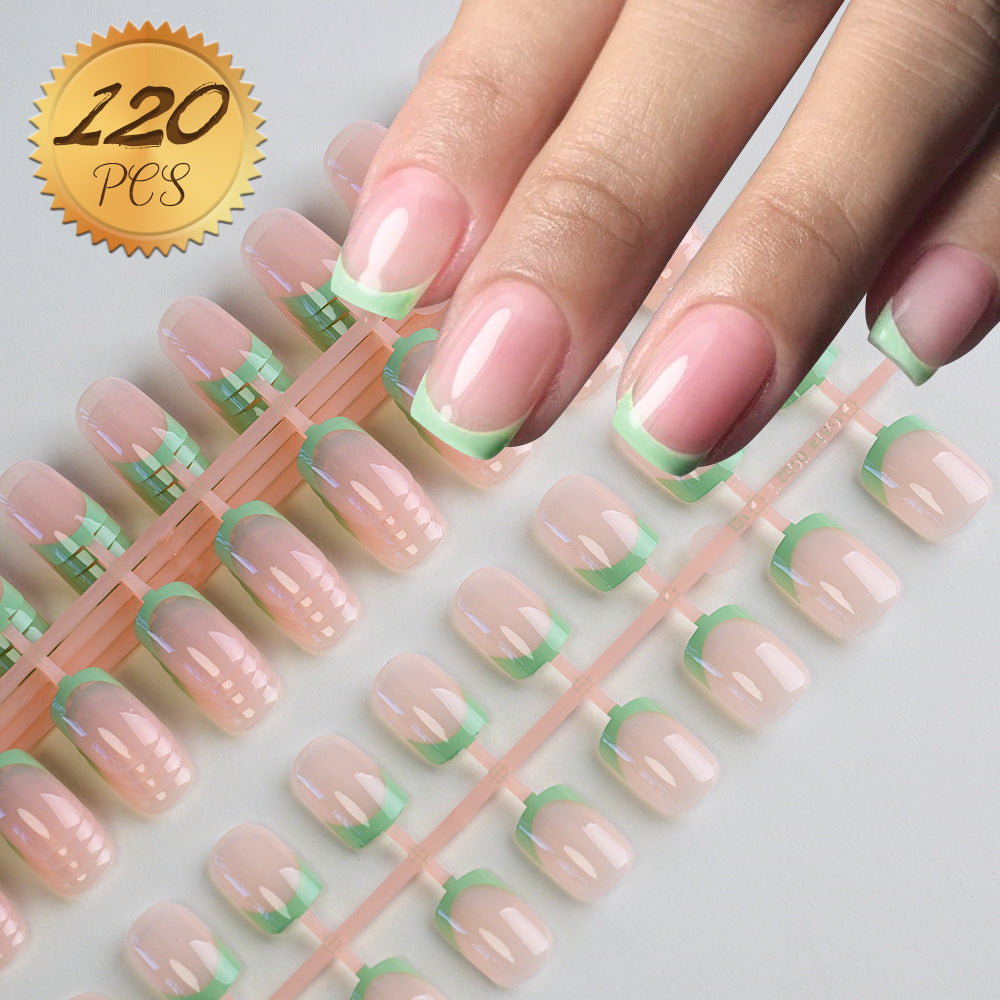 Dekoratives French Tip Press-On Nagelset Brehn