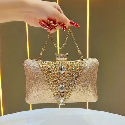 Glamouröse Strass-besetzte Abendtasche