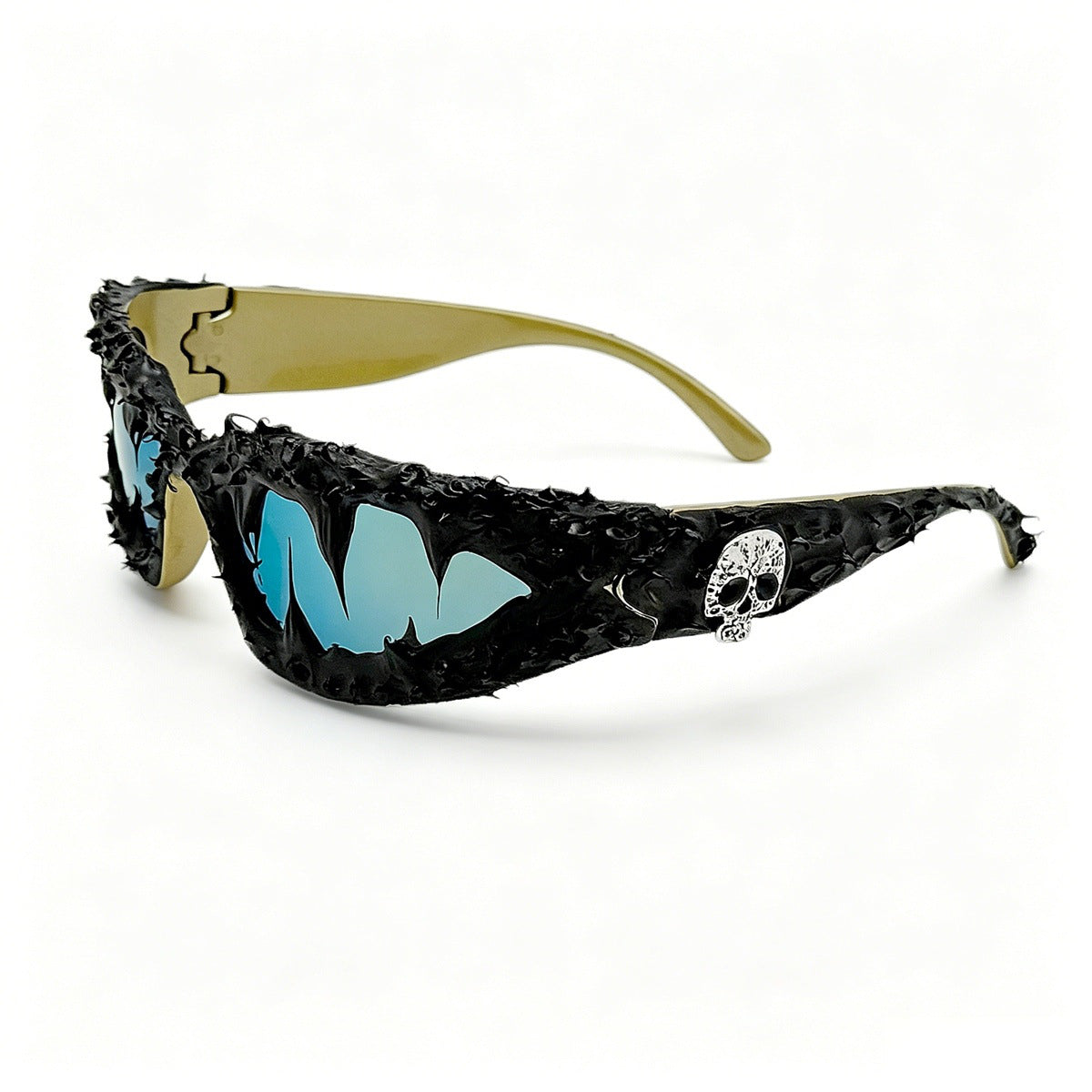 Damen kreative Fashion-Sonnenbrille mit einzigartigen Spikes und skull-Design Brehn