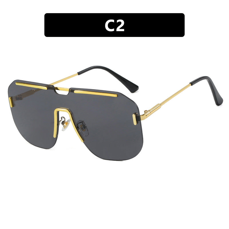 Damen geometrische Sonnenbrille mit stylischem Metallrahmen und UV-Schutz Brehn