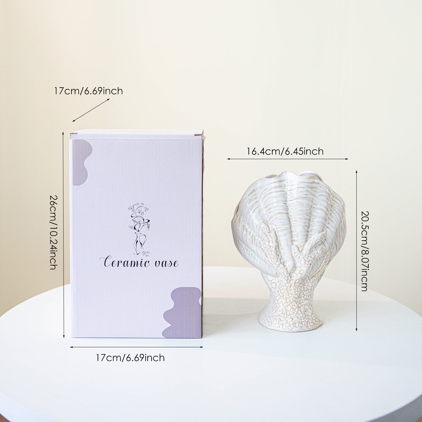 Gravierte glasierten Keramschale Tischvase Skulptur