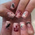 Künstlerische Halloween-Themen Nagelkunst Brehn