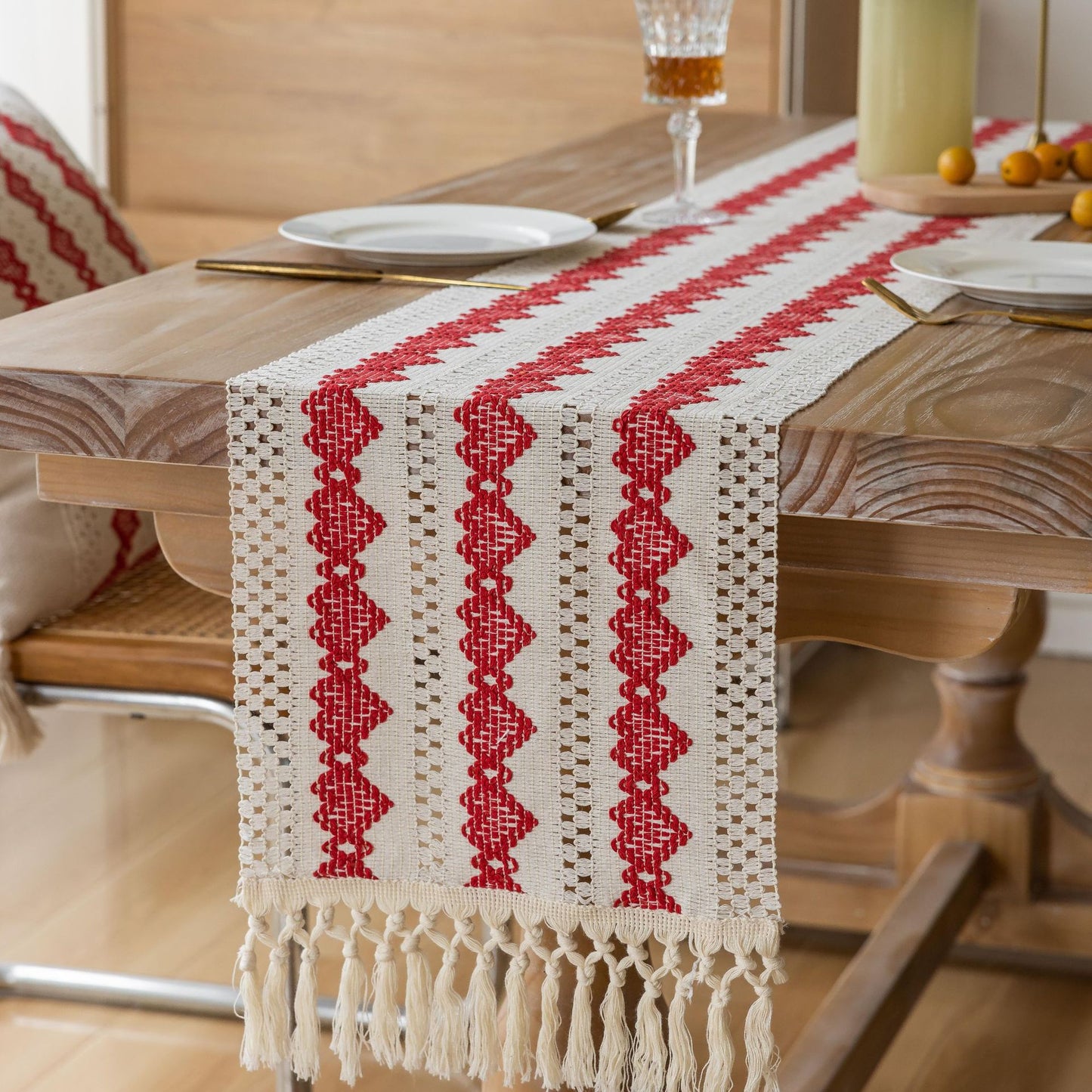 Bohemian Stil Fransen Tischdecke