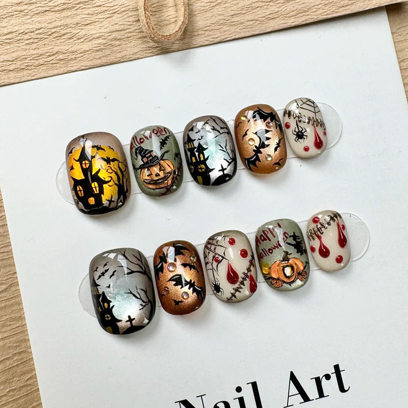 Stylische Press-On-Nageltips mit Leopardendesign Brehn