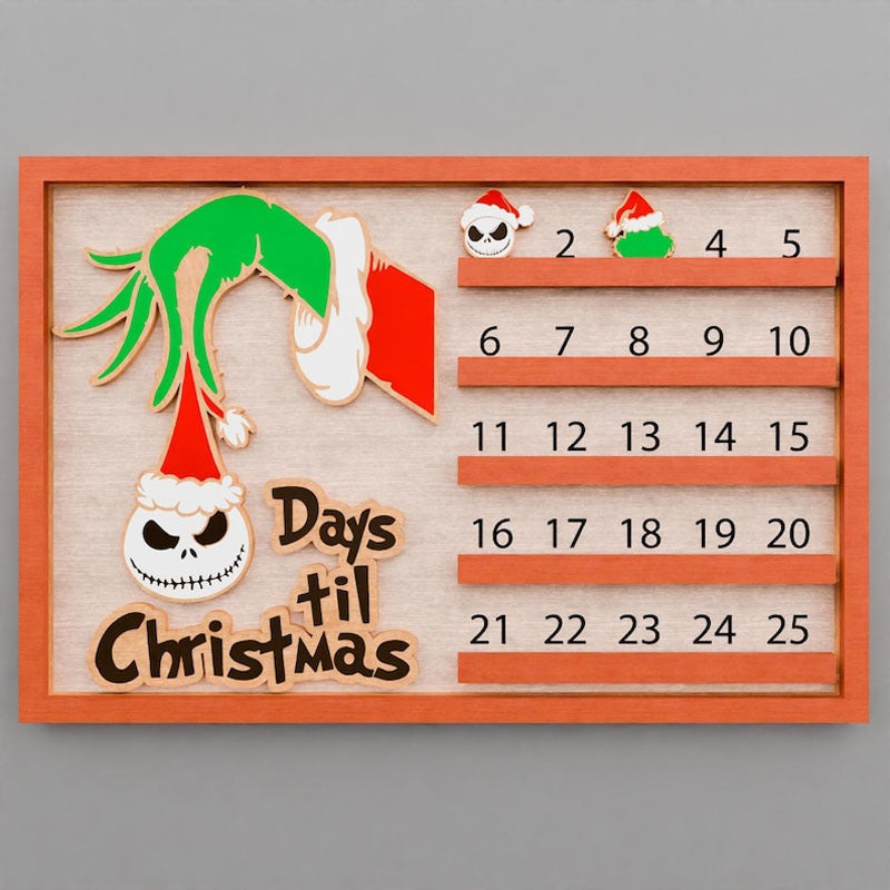 Advent Countdown Wanddekoration