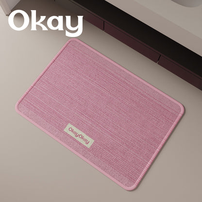 Low-Profile Ribbed Microfiber Entrance Doormat with Non-Slip Backing