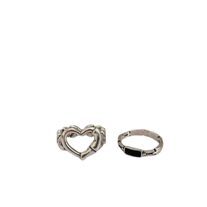 Herzförmiger Silber Statement Ring Brehn