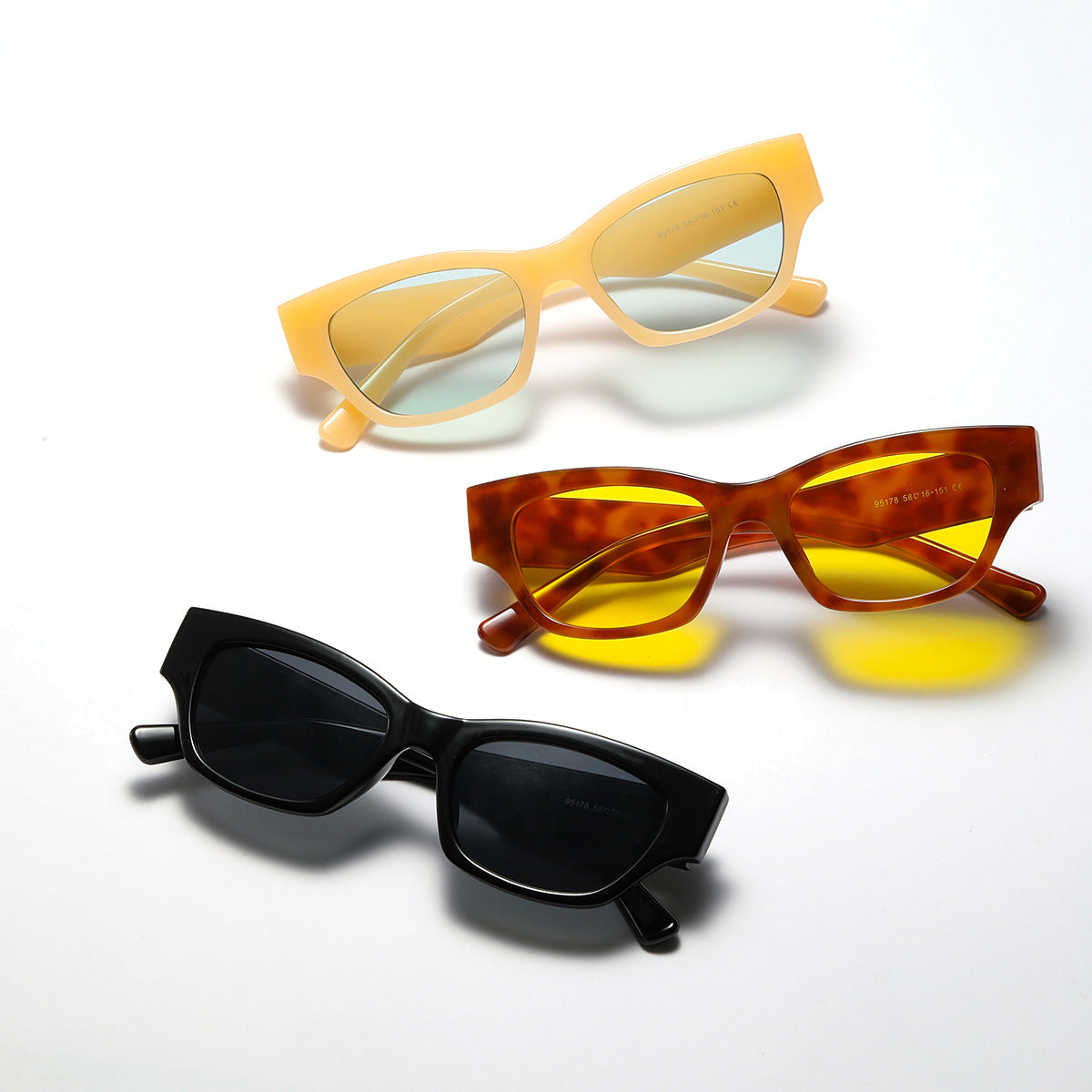 Damen stilvolle quadratische Sonnenbrille mit UV-Schutz und modernem Design Brehn
