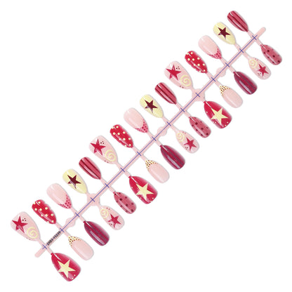 Kunstnagelset mit kreativen Stern- und Spiral-Motiven Brehn