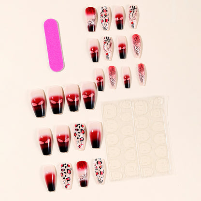 Künstlerische Lange Stiletto Nagelkunst Erweiterungen Brehn