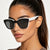 Damen modische Sonnenbrille mit breitem Rahmen und sanften Gläsern Brehn
