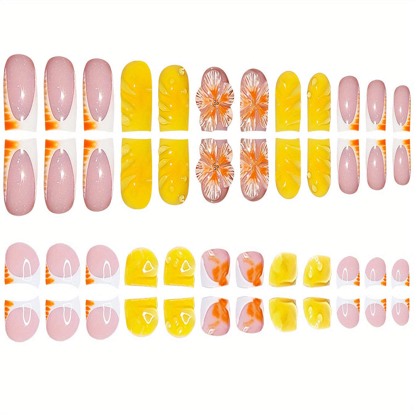 Künstlerisches Sommer-Nail-Design Brehn
