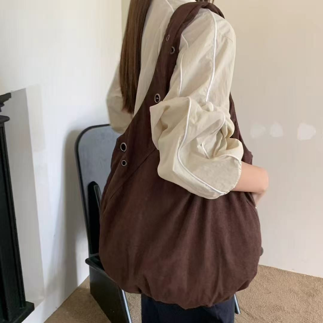 Lässige Canvas-Schultertasche
