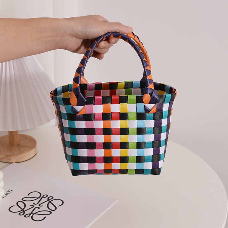 Damen Geflochtene Tragetasche mit modischem Design Brehn