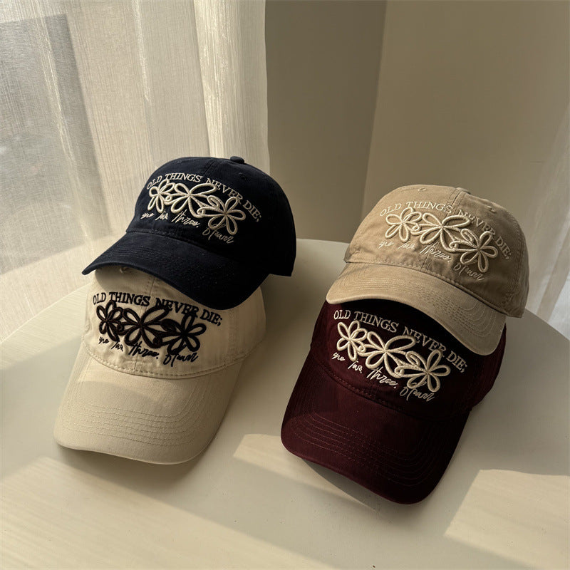 Damen Bestickte Blumen Baseballmütze Brehn 1783922211