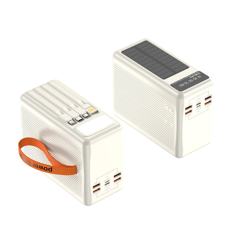 Solar-Powerbank mit Multifunktionalen Usb-Anschlüssen und Digitaler Ladestandsanzeige Brehn