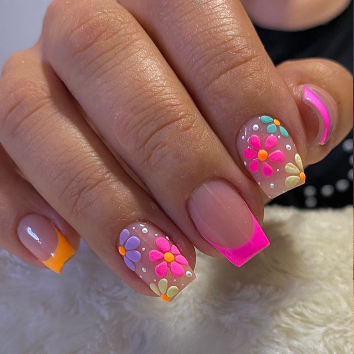 Blumenmuster Nagelkunst Set Brehn
