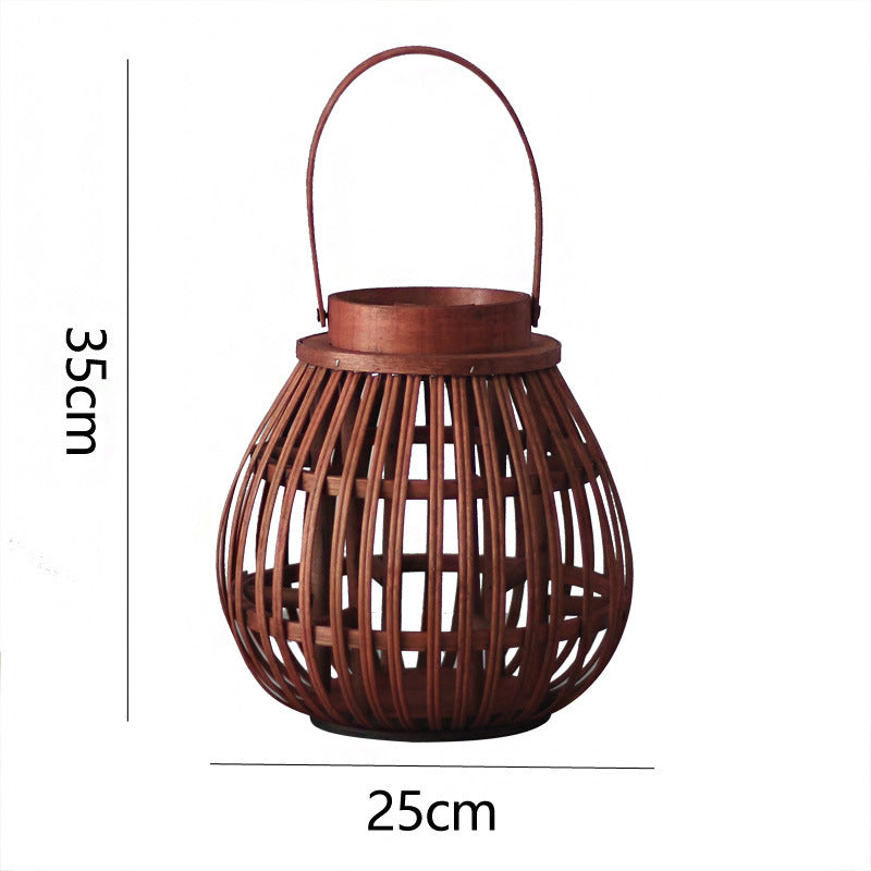 Handgefertigte Rattan-Laterne Brehn