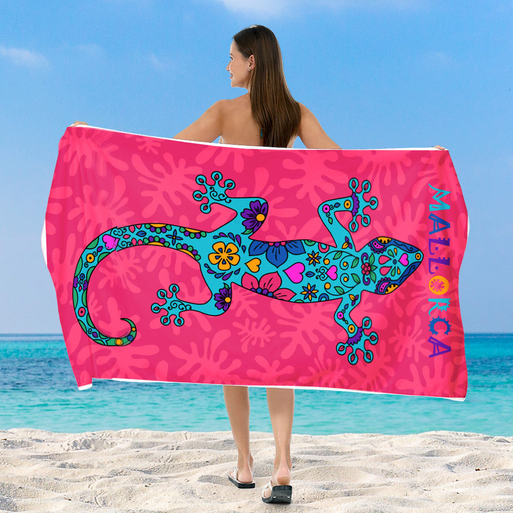 Strandtuch mit lebhaftem, buntem Tiermotiv Brehn